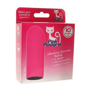 PINK PUSSYCAT VIBRATING SILICONE BULLET - PINK