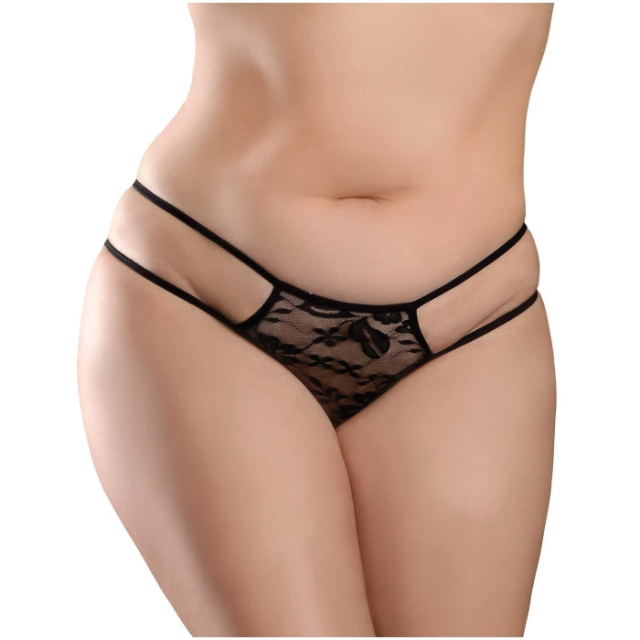 * 5% OFF! * HOOKUP PANTIES CROTCHLESS PLEASURE PEARLS-FITS XL-XX