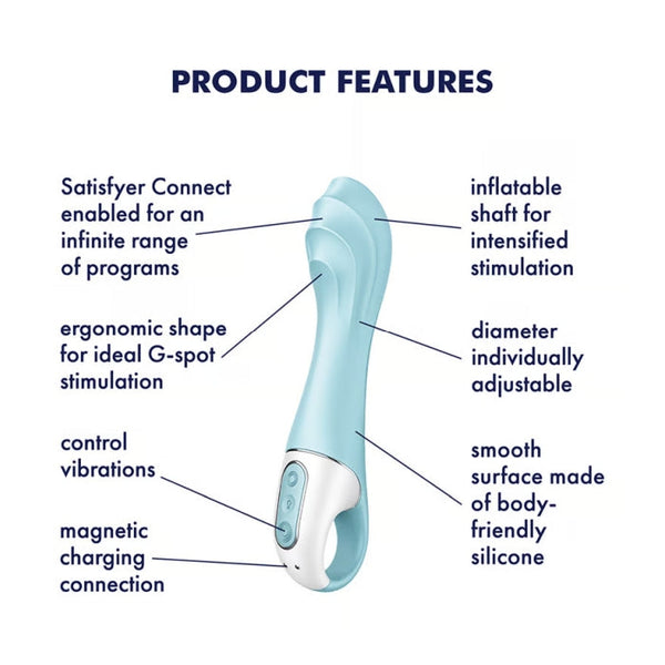 AIR PUMP VIBRATOR 5+ - BLUE