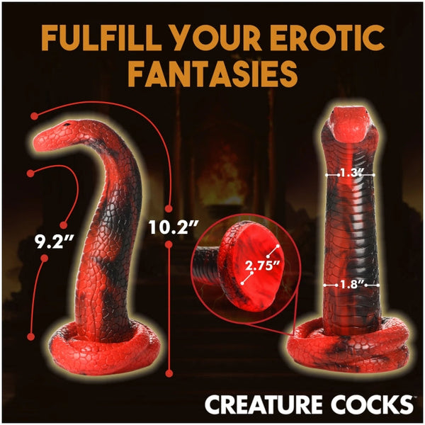 CC KING COBRA SILICONE DILDO