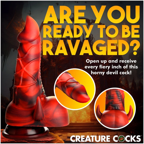 CC HORNY DEVIL DEMON  SILICONE DILDO