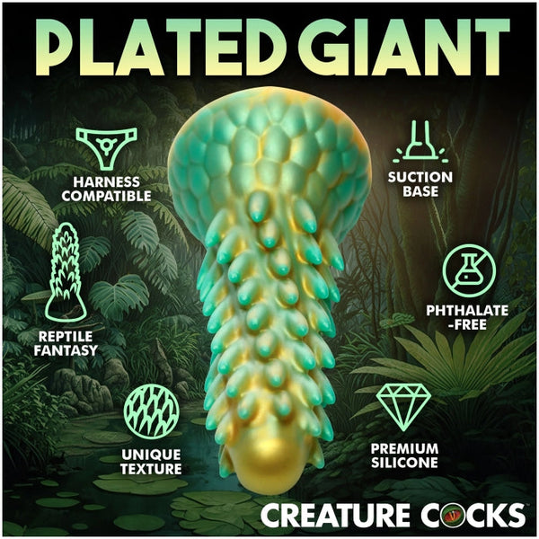 CC STEGOSAURUS SPIKY REPTILE SILICONE DILDO