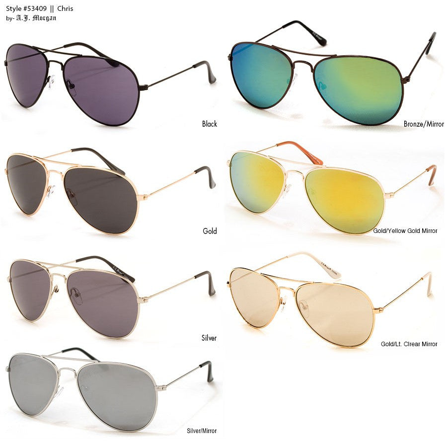 CHRIS MEN'S & WOMEN'S AVIATOR SUNGLASSES