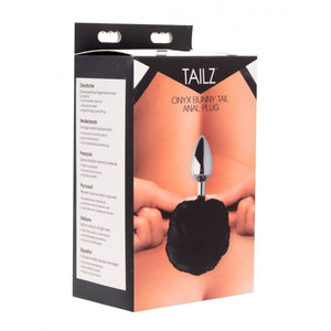 ONYX BUNNY TAIL ANAL PLUG - BLACK