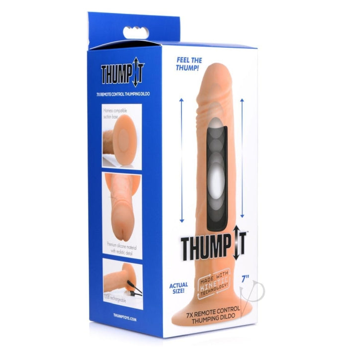 7X REMOTE CONTROL THUMPING DILDO 7IN