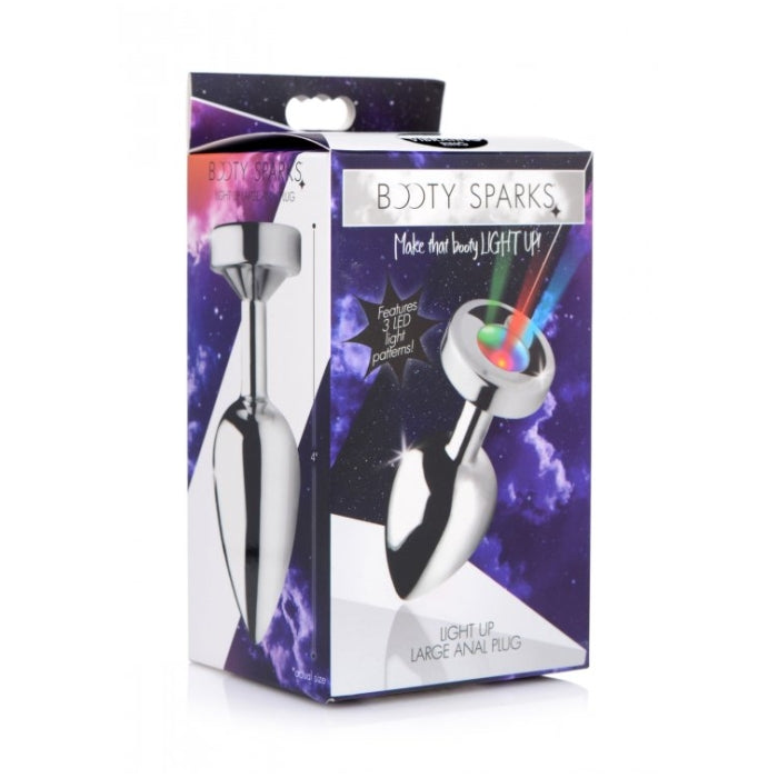 LIGHT UP SMALL ANAL PLUG - SILVER