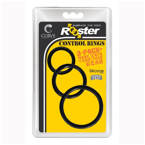 ROOSTER CONTROL RINGS - BLACK