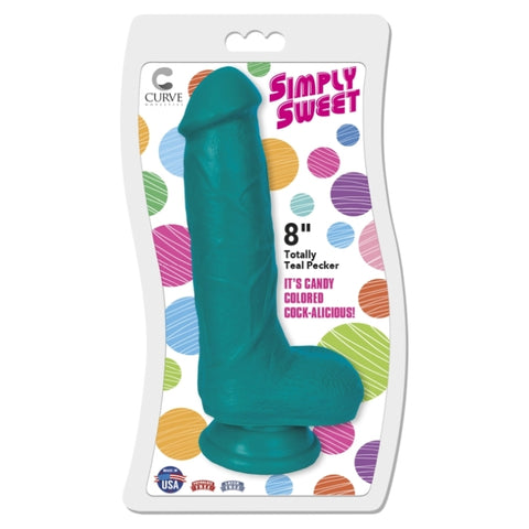 8IN TOTALLY TEAL PECKER