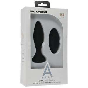 A-PLAY VIBE BEGINNER RECHARGEABLE SILICONE ANAL BLK