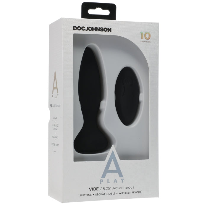 A-PLAY VIBE ADVENTUROUS RECHARGEABLE SILICONE ANAL BLK