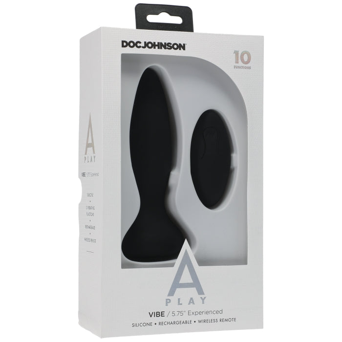 A-PLAY VIBE EXPERIENCED RECHARGEABLE SILICONE ANAL BLK