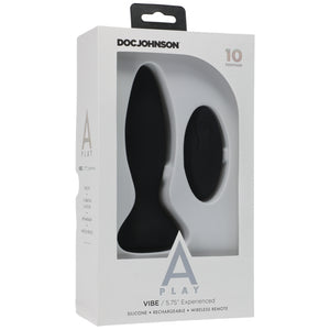 A-PLAY VIBE EXPERIENCED RECHARGEABLE SILICONE ANAL BLK