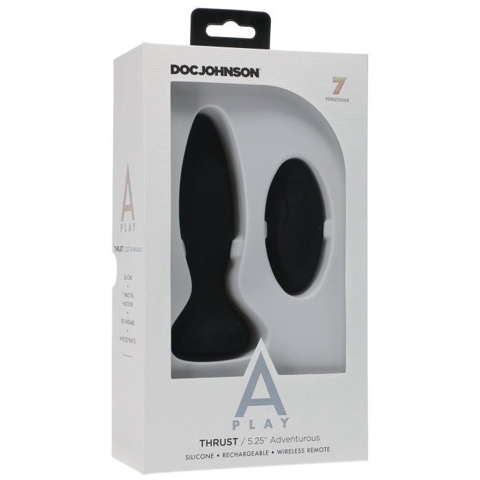 A-PLAY THRUST ADVENTUROUS RECHARGEABLE SILICONE ANAL BLK