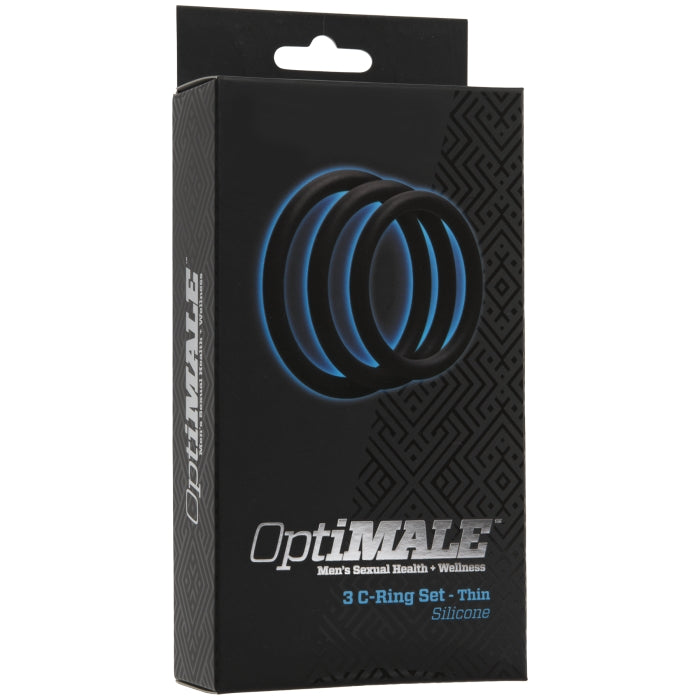 OPTIMALE - 3 C-RING SET THIN SILICONE - BLACK