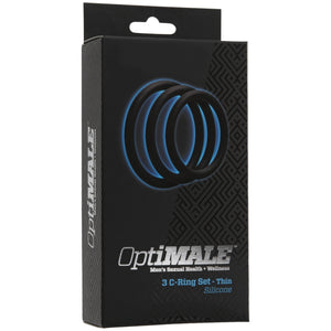 OPTIMALE - 3 C-RING SET THIN SILICONE - BLACK