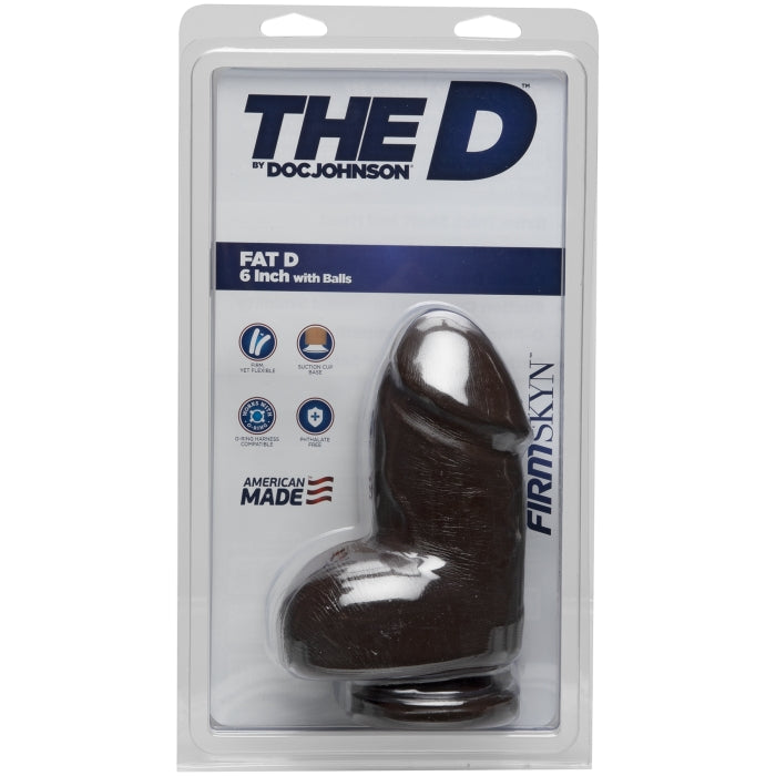 THE D - FAT D - FIRMSKYN 6" WITH BALLS - CHOCOLATE