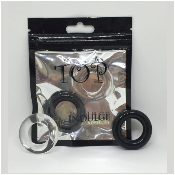 TOP COCK RING CKT35 BLACK/CLEAR 2-PAK