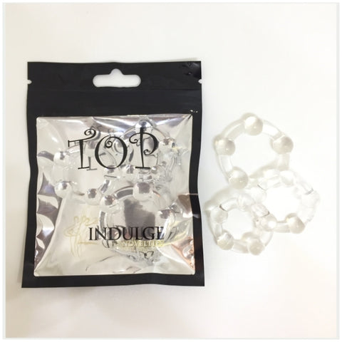 TOP COCK RING CKTS30 CLEAR 3-PAK