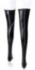 LEGGINGS W/ZIPPER PVC LARGE - BLACK