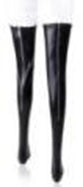 LEGGINGS W/ZIPPER PVC SMALL - BLACK