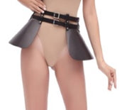SKIRT LEATHER PVC - BLACK
