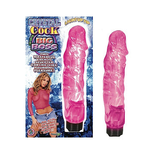 CRYSTAL COCK BIG BOSS-PINK