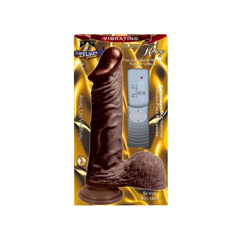 LIFELIKE VIBRATING BLACK KING 9IN