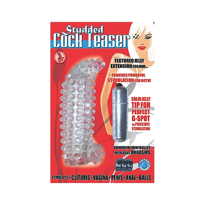 STUDDED COCK TEASER-CLEAR