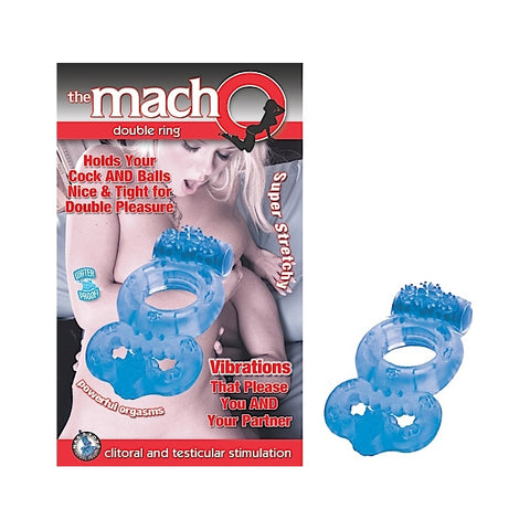 THE MACHO DOUBLE RING-BLUE
