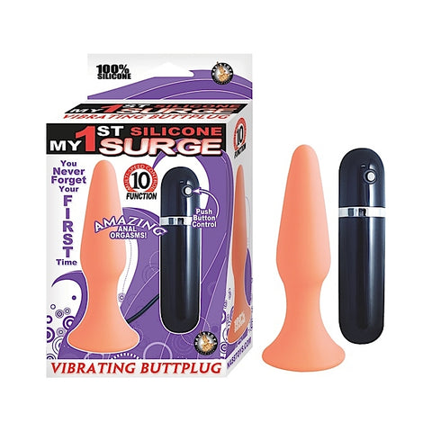 MY 1ST SILICONE SURGE VIBRATING BUTTPLUG - FLESH