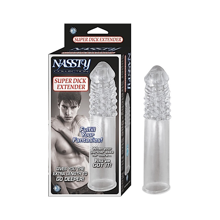 NASSTY COLLECTION SUPER DICK EXTENDER-CLEAR