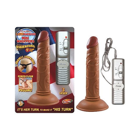LATIN AMERICAN MINI WHOPPERS VIBRATING 5IN STRAIGHT DONG - LATIN