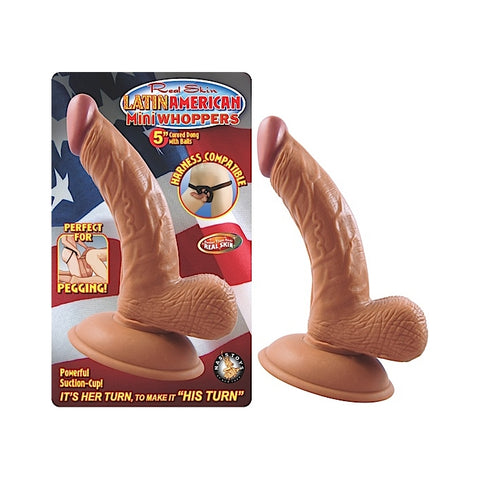 LATIN AMERICAN MINI WHOPPERS 5IN CURVED DONG W/BALLS - LATIN