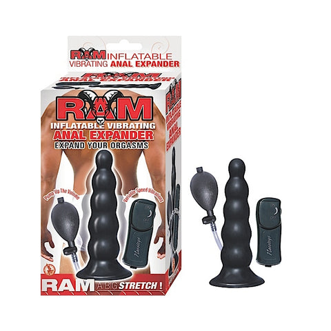 RAM INFLATABLE VIBRATING ANAL EXPANDER - BLACK