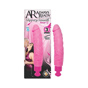AR ALWAYS READY SLIPPERY SMOOTH DONG PINK#3