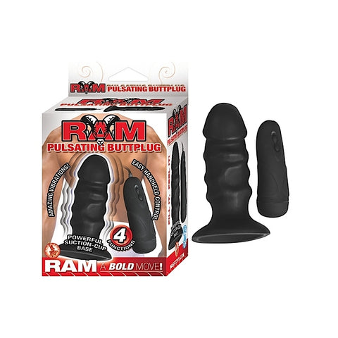 RAM PULSATING BUTTPLUG - BLACK