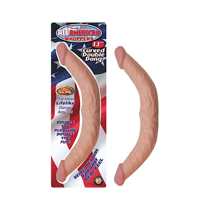 ALL AMERICAN WHOPPERS 13 CURVED DOUBLE DONG - FLESH