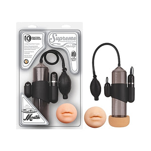 SUPREME VIBRATING PENIS PUMP MOUTH-BLACK