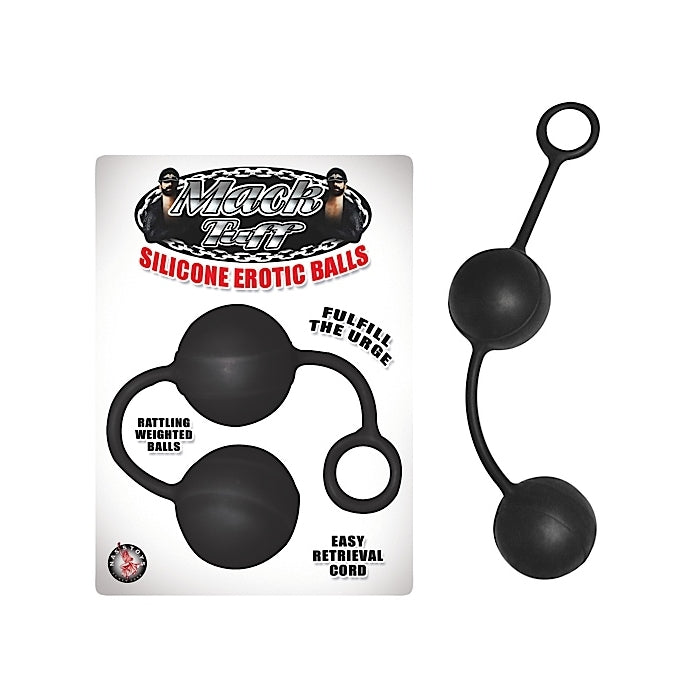 MACK TUFF SILICONE EROTIC BALLS - BLACK