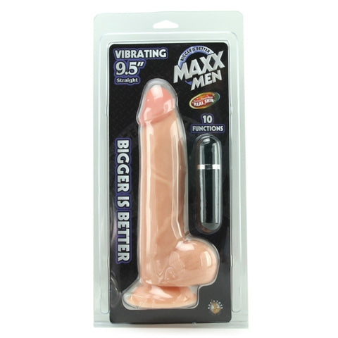 MAXX MEN VIBRATING 9.5IN STRAIGHT - FLESH