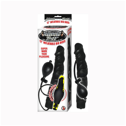 MACK TUFF 12IN INFLATABLE BIG BLACK COCK