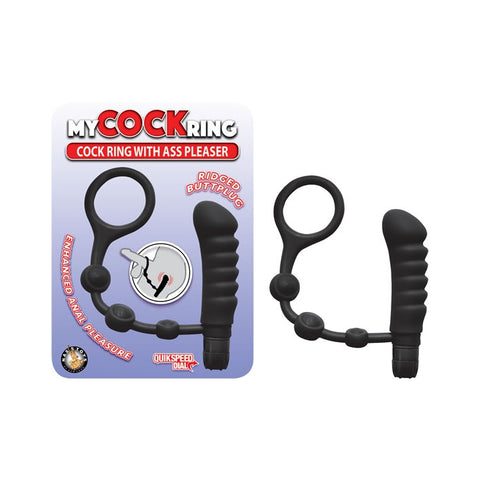 MY COCKRING WITH ASS PLEASER-BLACK