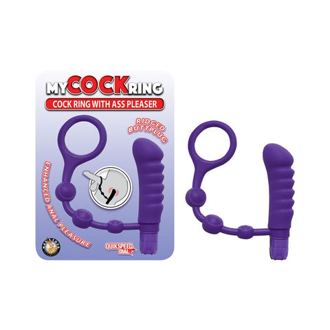 MY COCKRING WITH ASS PLEASER-PURPLE