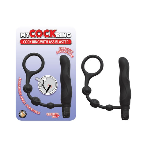 MY COCKRING WITH ASS BLASTER-BLACK