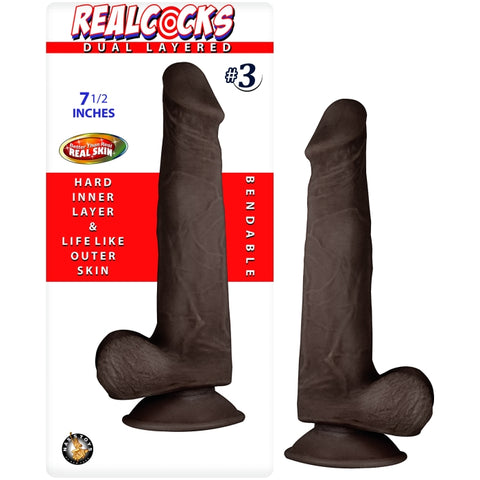 REALCOCKS DUAL LAYERED #3-DARK BROWN