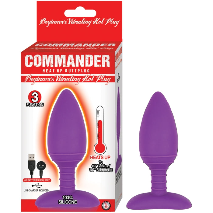 COMMANDER BEGINNERS VIBRATING HOT PLUG-PURPLE