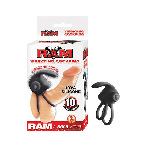 RAM VIBRATING COCKRING-BLACK
