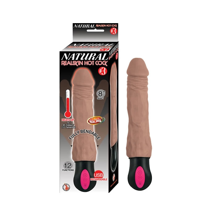 NATURAL REALSKIN HOT COCK #3-BROWN