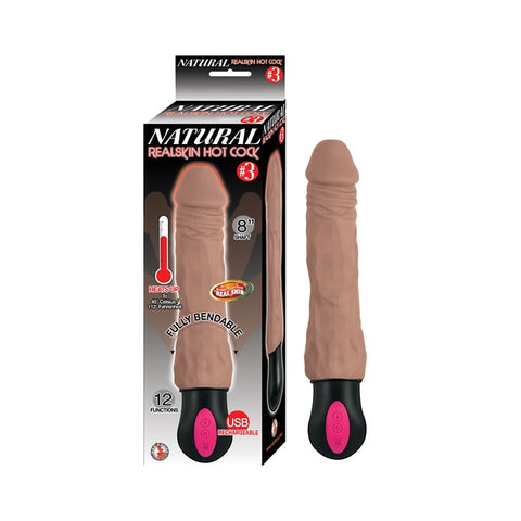 NATURAL REALSKIN HOT COCK #3-BROWN