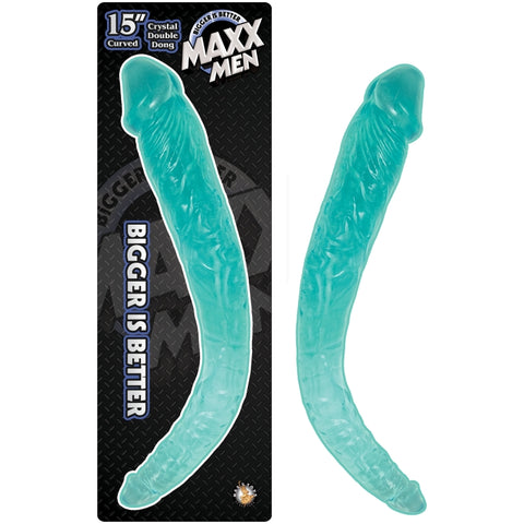 MAXX MEN 15" CRYSTAL CURVED DOUBLE DONG-BLUE